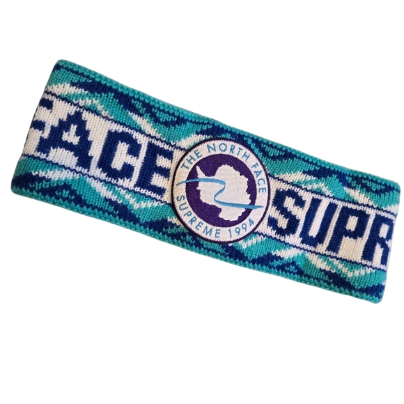 The North Face X Supreme Blue and White Winter Antarctica Expedition Headband